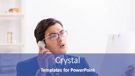  Presentation with workload - Audience pleasing presentation theme consisting of busy-man-complaining backdrop and a ocean colored foreground