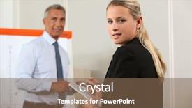  Presentation with personal - Presentation theme consisting of busy personal assistant background and a violet colored foreground