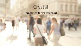  Presentation with busy street - Colorful slide deck enhanced with busy shopping street with blurred focus backdrop and a lemonade colored foreground