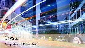  Presentation with hong kong skectch - Audience pleasing slide deck consisting of busy traffic in hong kong backdrop and a  colored foreground