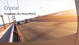  Presentation with traffic road - Slides consisting of busy-traffic-on-road background and a sky blue colored foreground