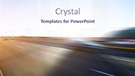  Presentation with traffic road - Slides consisting of traffic on road of gold background and a sky blue colored foreground