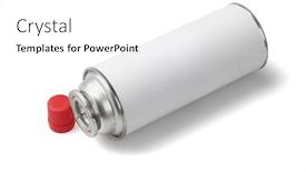  Presentation with butane - Beautiful PPT layouts featuring butane-gas-cartridge-for-portable backdrop and a white colored foreground