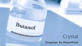  Presentation with alcohol - Slides featuring butanol-a-four-carbon-alcohol background and a light blue colored foreground