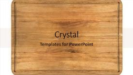  Presentation with cutting board - Slide deck with futcher - top view of pine wooden background and a gold colored foreground