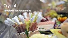  Presentation with butcher - Amazing PPT theme having lipids - butcher's stall backdrop and a gray colored foreground