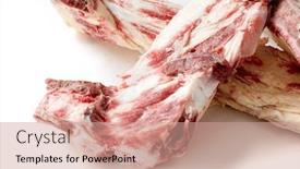  Presentation with dog food - Beautiful presentation design featuring butchers-leftover-gristle-bones-suitable backdrop and a coral colored foreground