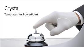  Presentation with butler - Audience pleasing presentation consisting of butler ringing a service bell backdrop and a  colored foreground