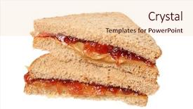  Presentation with jelly - Audience pleasing PPT layouts consisting of butter - peanutbutter and jelly sandwich cutout backdrop and a lemonade colored foreground