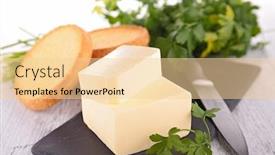  Presentation with butter - Beautiful presentation design featuring butter-block backdrop and a blonde colored foreground