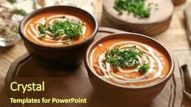  Presentation with butter - Cool new PPT theme with butter chicken - bowls with delicious murgh makhani backdrop and a tawny brown colored foreground