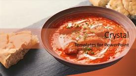  Presentation with bowl - Slide set enhanced with butter chicken - delicious murgh makhani in bowl background and a red colored foreground