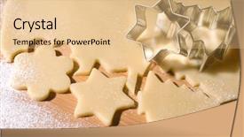  Presentation with cookie - Presentation theme consisting of butter cookies - cookie cutter forms christmas bakery background and a lemonade colored foreground