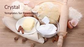  Presentation with dough - Colorful presentation enhanced with butter cookies - ingredients for the dough wooden backdrop and a lemonade colored foreground