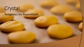  Presentation with butter - PPT theme featuring butter cookies on the table background and a  colored foreground
