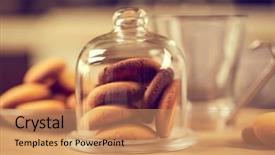  Presentation with cookies and biscuits - Cool new PPT layouts with butter cookies on the table backdrop and a  colored foreground