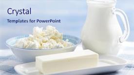  Presentation with butter - Slide deck consisting of butter cottage cheese background and a  colored foreground