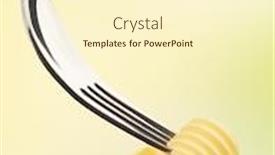 Presentation with butter - Presentation theme enhanced with butter curl on a fork background and a cream colored foreground