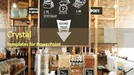  Presentation with plastic recycling - Theme enhanced with butter in sustainable plastic free background and a tawny brown colored foreground