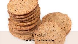  Presentation with butter - Slide set with butter-pore-cookies-isolated background and a coral colored foreground