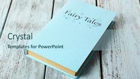  Presentation with fairy tales - Slides featuring butterfly book - fairy tales close-up background and a sky blue colored foreground
