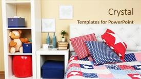  Presentation with bedroom modern - Presentation theme consisting of butterfly book - modern colorful bedroom interior background and a lemonade colored foreground