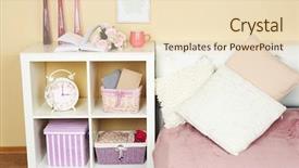  Presentation with bedroom modern - PPT theme enhanced with butterfly book - modern colorful bedroom interior background and a lemonade colored foreground