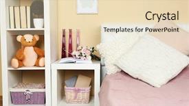  Presentation with bedroom modern - Slides enhanced with butterfly book - modern colorful bedroom interior background and a lemonade colored foreground