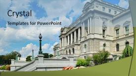  Presentation with thomas jefferson - Audience pleasing presentation design consisting of fragment of the fortress wall of the destroyed city caesarea in israel backdrop and a coral colored foreground