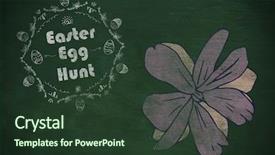  Presentation with black and green - Presentation with butterfly effect - easter egg hunt logo background and a tawny brown colored foreground