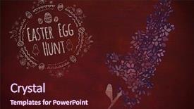  Presentation with egg - Colorful presentation design enhanced with butterfly effect - easter egg hunt logo backdrop and a wine colored foreground