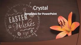  Presentation with easter - PPT theme having butterfly effect - easter wishes logo against black background and a tawny brown colored foreground