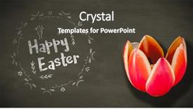  Presentation with grey black white brick - Slide set enhanced with butterfly effect - happy easter white logo background and a dark gray colored foreground