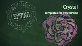  Presentation with effect - Presentation design featuring butterfly effect - spring logo against background background and a tawny brown colored foreground