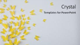  Presentation with yellow paper - Presentation theme featuring transportation - transport by shp on mekong background and a gray colored foreground