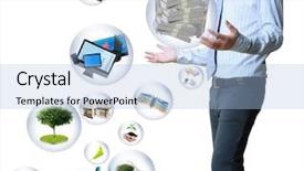  Presentation with heart hands - Presentation theme consisting of butterfly heart tree - holding a glowing globe background and a light blue colored foreground