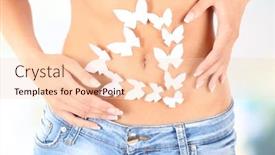  Presentation with stomach - PPT layouts with butterfly-on-stomach-on-light background and a lemonade colored foreground