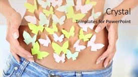  Presentation with stomach - Cool new slides with butterfly-on-stomach-on-light backdrop and a lemonade colored foreground