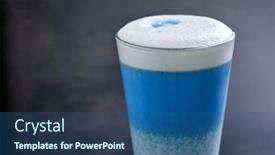  Presentation with matcha - PPT theme with butterfly-pea-blue-matcha-latte background and a ocean colored foreground