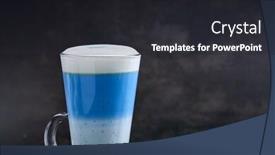  Presentation with matcha - Slide set featuring butterfly-pea-blue-matcha-latte background and a dark gray colored foreground