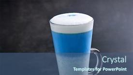  Presentation with matcha - PPT theme enhanced with butterfly-pea-blue-matcha-latte background and a ocean colored foreground