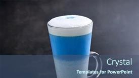  Presentation with matcha - Beautiful slides featuring butterfly-pea-blue-matcha-latte backdrop and a ocean colored foreground