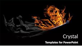  Presentation with flame - Audience pleasing PPT layouts consisting of butterfly-shape-flame-on-match backdrop and a black colored foreground