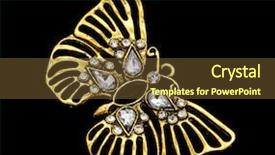  Presentation with diamonds - Slide deck featuring butterfly with diamonds on black background and a tawny brown colored foreground