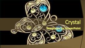  Presentation with diamonds - Amazing PPT layouts having butterfly with diamonds on black backdrop and a tawny brown colored foreground