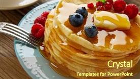  Presentation with orange juice - Theme enhanced with buttermilk - pancakes breakfast syrup coffee background and a tawny brown colored foreground