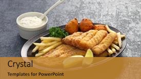  Presentation with generational african american culture and food - Slide deck having buttermilk - southern fried fish plate american background and a gold colored foreground