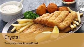  Presentation with fish spoilage - Presentation theme featuring buttermilk - southern fried fish plate american background and a yellow colored foreground