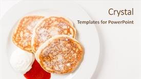  Presentation with jam - Theme enhanced with buttermilk - tasty pancakes with sour cream background and a  colored foreground