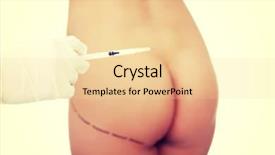  Presentation with hand surgeon - Presentation theme enhanced with buttocks with cosmetic surgery line background and a lemonade colored foreground